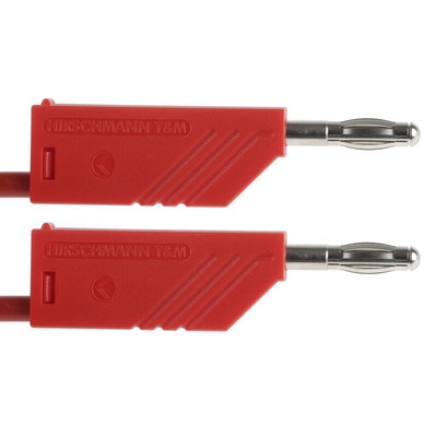 Hirschmann Test & Measurement Test lead, 16A, 60V dc, Red, 1m Lead Length