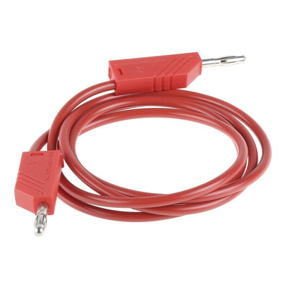 Hirschmann Test & Measurement Test lead, 16A, 60V dc, Red, 1m Lead Length