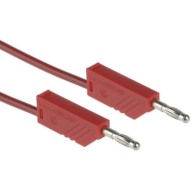 Hirschmann Test & Measurement Test lead, 16A, 60V dc, Red, 1m Lead Length