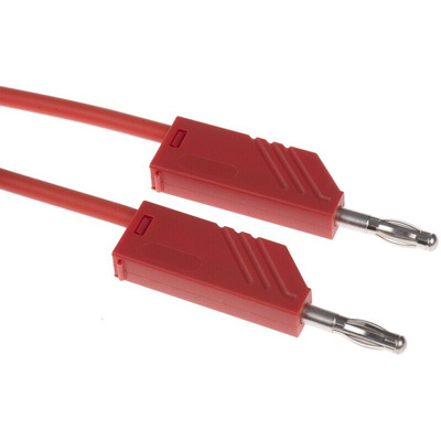 Hirschmann Test & Measurement, 16A, 60V dc, Red, 2m Lead Length
