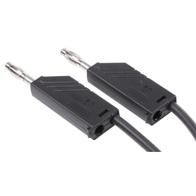 Hirschmann Test & Measurement, 16A, 60V dc, Black, 1m Lead Length