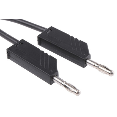 Hirschmann Test & Measurement, 16A, 60V dc, Black, 1m Lead Length