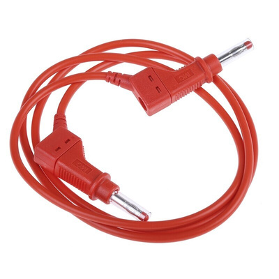 Staubli, 32A, 600V, Red, 1m Lead Length