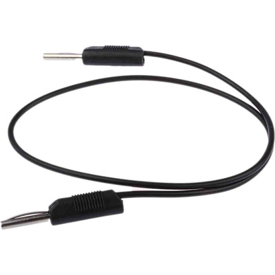 RS PRO 4 mm Test Probe Lead, 2.5A, 50V ac, Black, 500mm Lead Length