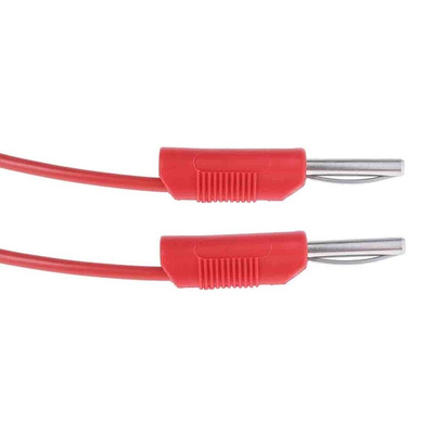 RS PRO 4 mm Test Probe Lead, 2.5A, 50V ac, Red, 500mm Lead Length