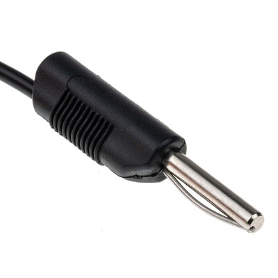 RS PRO, 2.5A, 50V ac, Black, 1m Lead Length