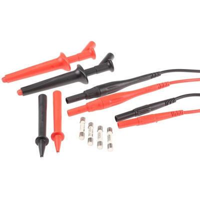 Staubli Test Lead Kit With Jaw Grip x 2, Probe x 2, Screwed Fuse, Test Lead x 2