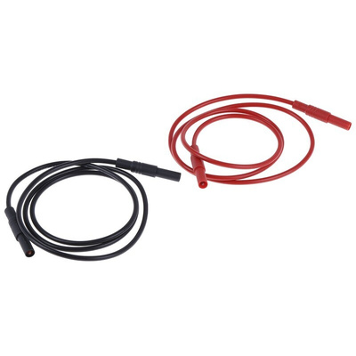 Hirschmann Test Lead Kit With Alligator Clip AK 2 B Black (932 435-100), Alligator Clip AK 2 B Red (932 435-101), Clamp