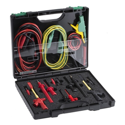 Hirschmann Test Lead Kit With (2) Moulded Plug Adapter, (2) Safety Measuring Lead, (2) Safety Test Probe, Crocodile