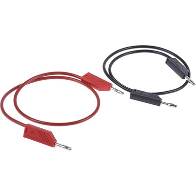Hirschmann Test Lead Kit With Clamp Style Test Probe, Crocodile Clip, Measuring Lead, Stainless Steel Tipped Test Probe