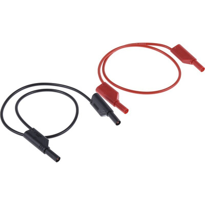 Hirschmann Test Lead Kit With (3) Safety Test Lead, Clamp Style Test Probe, Crocodile Clip, Stainless Steel Tipped Test