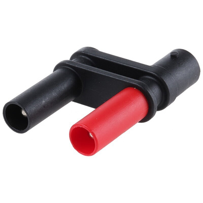 Schutzinger Black, Female, Male Test Connector Adapter and Nickel Plated - Socket Size: 4 (Dia.)mm