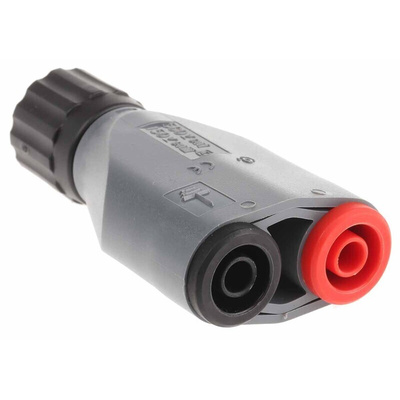 Schutzinger Grey, Male Test Connector Adapter and Nickel Plated - Socket Size: 4 (Dia.)mm