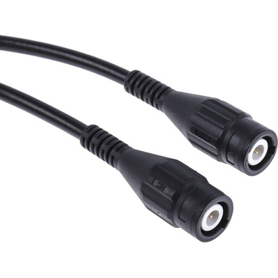 Staubli Test lead, 1kV, Black, 1m Lead Length