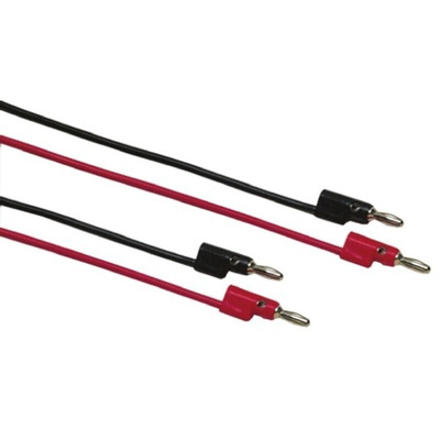 Fluke Test lead, 8A, 30 V ac, 60V dc, Black/Red, 610mm Lead Length