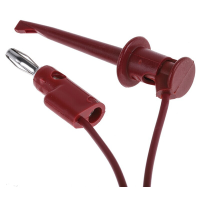 Fluke Test Lead Kit With 1 Pair (Red/Black) of Test Leads with 4mm Banana Plug and Mini-Hooks