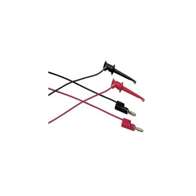 Fluke Test Lead Kit With 1 Pair (Red/Black) of Test Leads with 4mm Banana Plug and Mini-Hooks