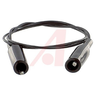 Mueller Electric Crocodile Clip Lead, 10A, 300V, Black, 600mm Lead Length