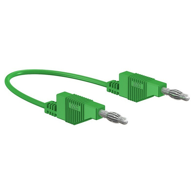 Staubli, 15A, 30 V ac, 60V dc, Green, 500mm Lead Length