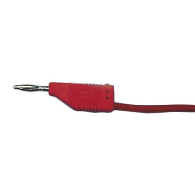 Staubli 2 mm Connector Test Lead, 30 V ac, 60V dc, Black, 100cm Lead Length