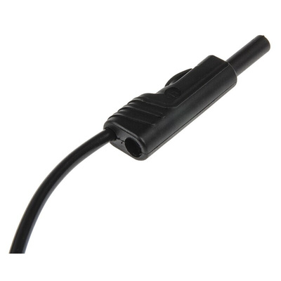 Hirschmann Test & Measurement Test lead, 16A, 60V dc, Black, 500mm Lead Length