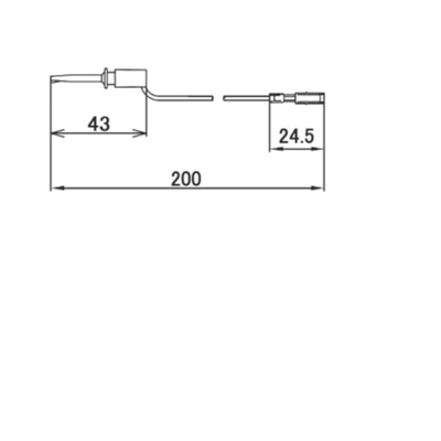 Teishin Electric Crocodile Clip Lead, 200mm Lead Length