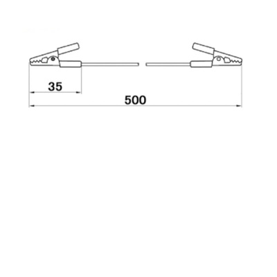 Teishin Electric Crocodile Clip Lead, 500mm Lead Length