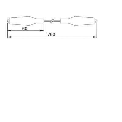 Teishin Electric Crocodile Clip Lead, 760mm Lead Length