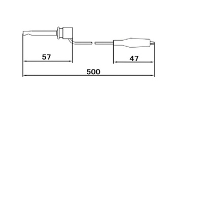 Teishin Electric Crocodile Clip Lead, 500mm Lead Length