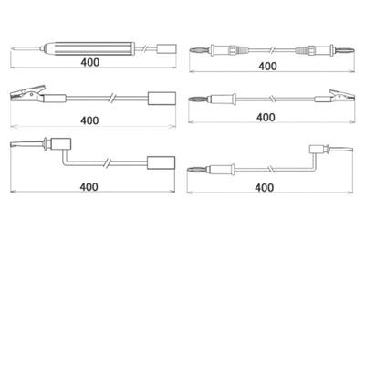 Black, Red Clip Connector Test Lead - 400mm Length
