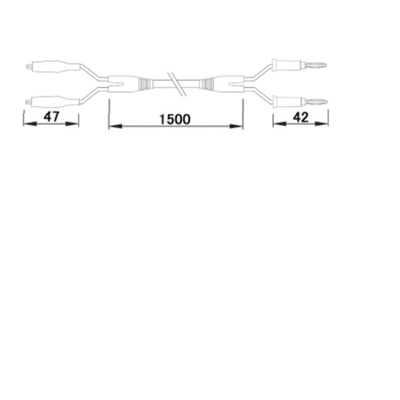 Teishin Electric Crocodile Clip Lead, 1.5m Lead Length