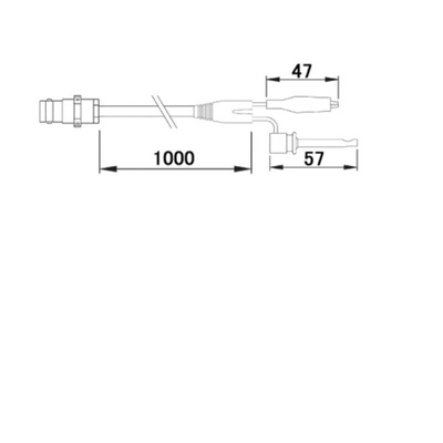 Teishin Electric BNC Test Lead, 500mm Lead Length