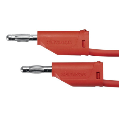 Schutzinger Test lead, 16A, 33 V ac, 70V dc, Red, 1m Lead Length