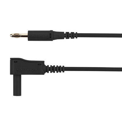 Schutzinger Test lead, 32A, 30 V ac, 60V dc, Black, 2m Lead Length