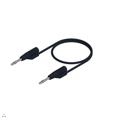 Hirschmann Test & Measurement 2 mm Connector Test Lead, 6A, 30 V ac, 60V dc, Black, 250mm Lead Length