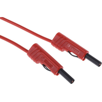 Hirschmann Test & Measurement, 16A, 60V dc, Red, 2m Lead Length