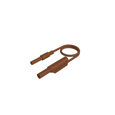Hirschmann Test & Measurement Test lead, 32A, Brown, 1m Lead Length
