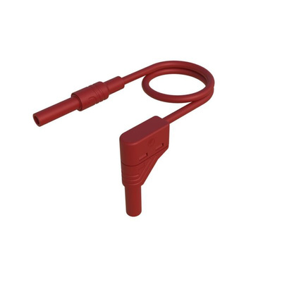 Hirschmann Test & Measurement 4 mm Test Probe Lead, 32A, Red, 1m Lead Length