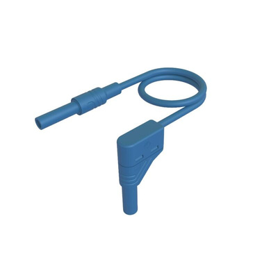 Hirschmann Test & Measurement 4 mm Test Probe Lead, 32A, Blue, 1m Lead Length