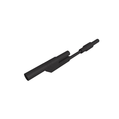 Hirschmann Test & Measurement 4 mm Test Probe Lead, 32A, 300V ac/dc, Black, 80mm Lead Length