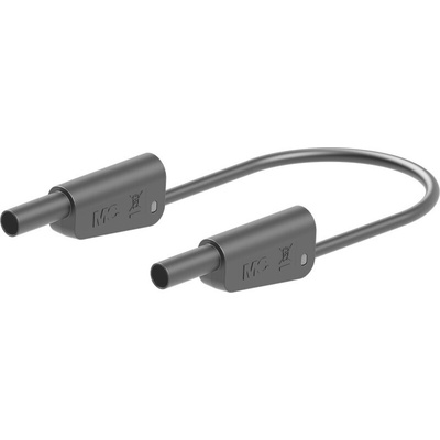 Staubli Test lead, 32A, 1kV, Black, 500mm Lead Length
