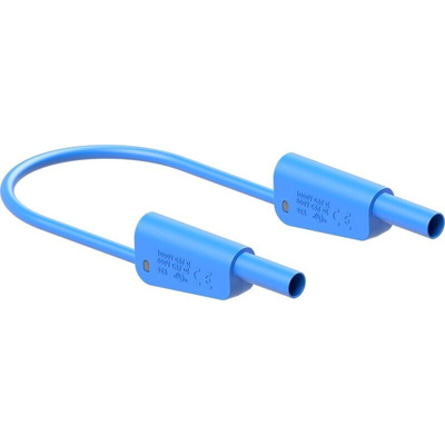 Staubli Test lead, 32A, 1kV, Blue, 1m Lead Length