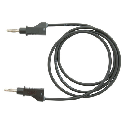 Electro PJP Test lead, 36A, 30 → 60V, Black, 100cm Lead Length