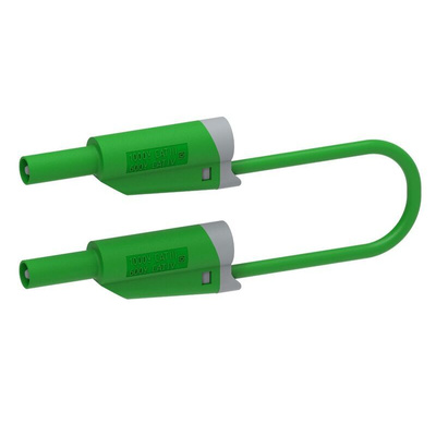 Electro PJP Test lead, 36A, 600V, Green, 100cm Lead Length