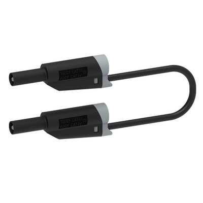 Electro PJP Test lead, 36A, 600V, Black, 50cm Lead Length