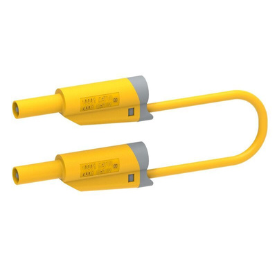 Electro PJP Test lead, 36A, 1kV, Yellow, 100cm Lead Length