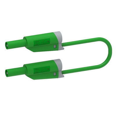 Electro PJP Test lead, 36A, 1kV, Green, 100cm Lead Length