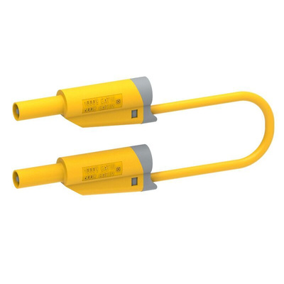 Electro PJP Test lead, 36A, 1kV, Yellow, 50cm Lead Length