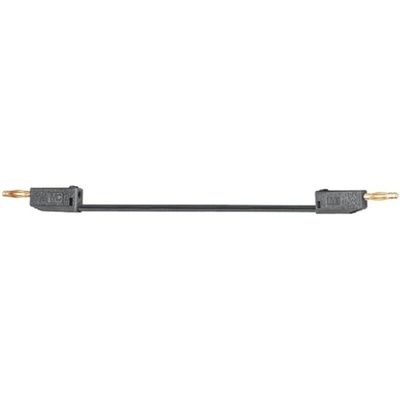 Staubli 2 mm Connector Test Lead, 10A, 30 V ac, 60V dc, Blue, 300mm Lead Length