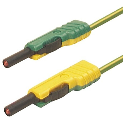 Hirschmann Test & Measurement, 16A, 60V dc, Green/Yellow, 1m Lead Length